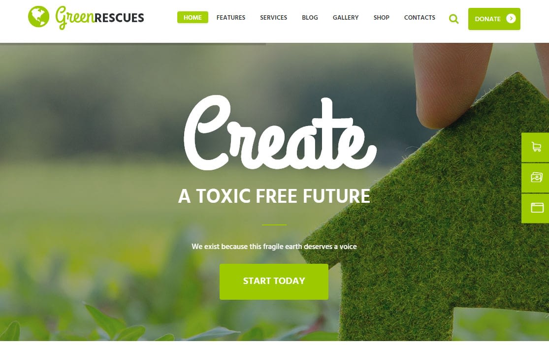 Green Rescues WordPress Theme