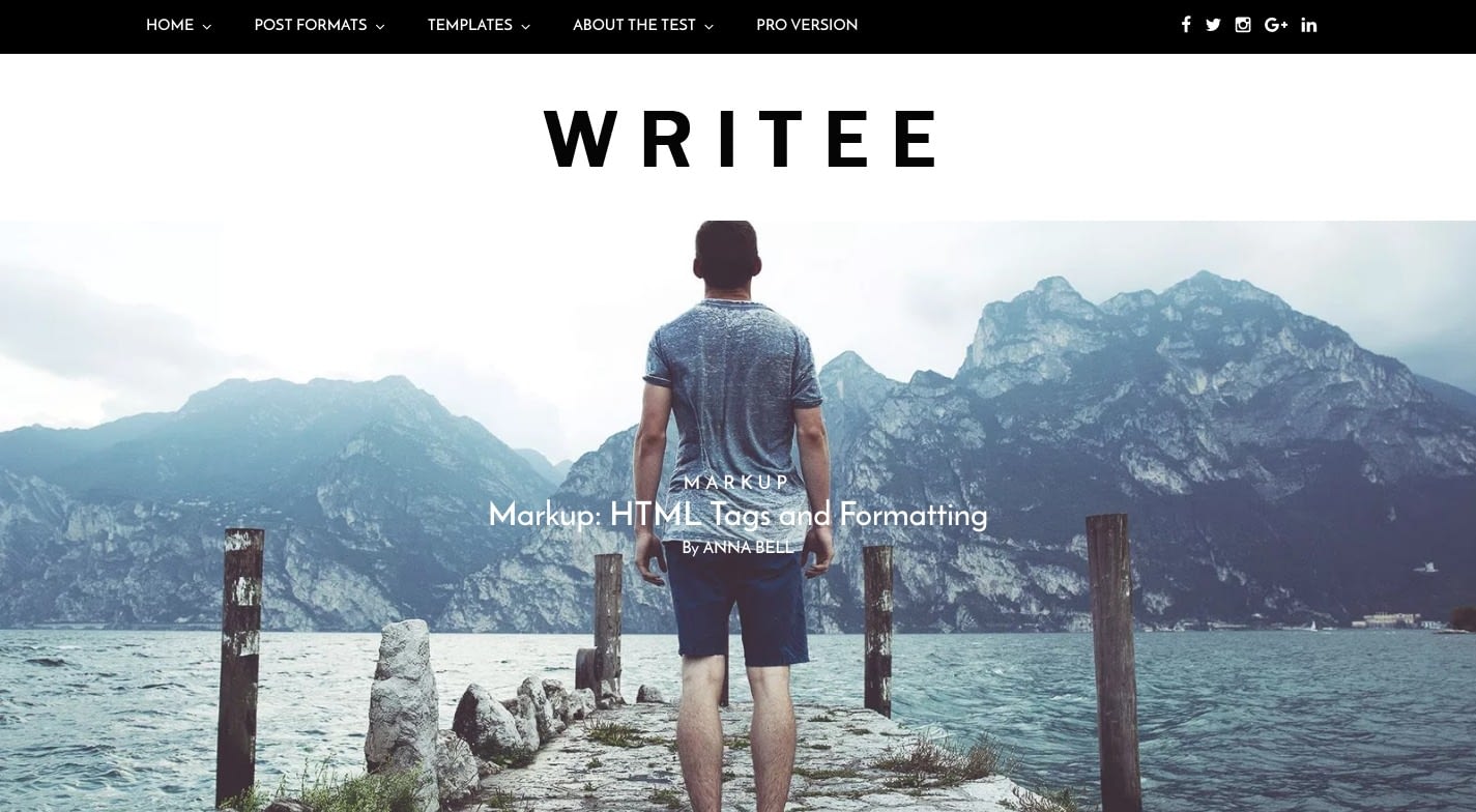 Writee WordPress Theme