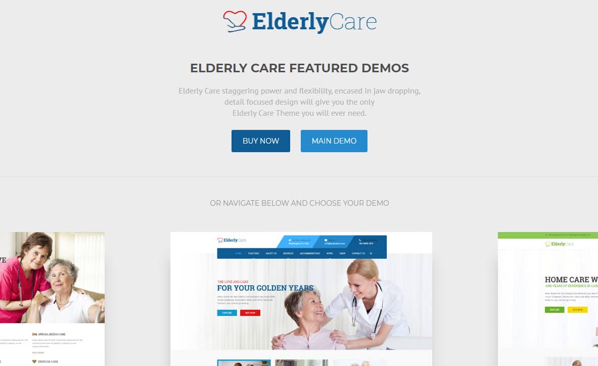 Elderly Care WordPress Theme