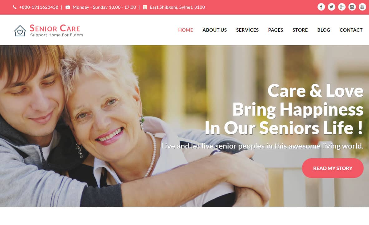 Senior Care WordPress Theme