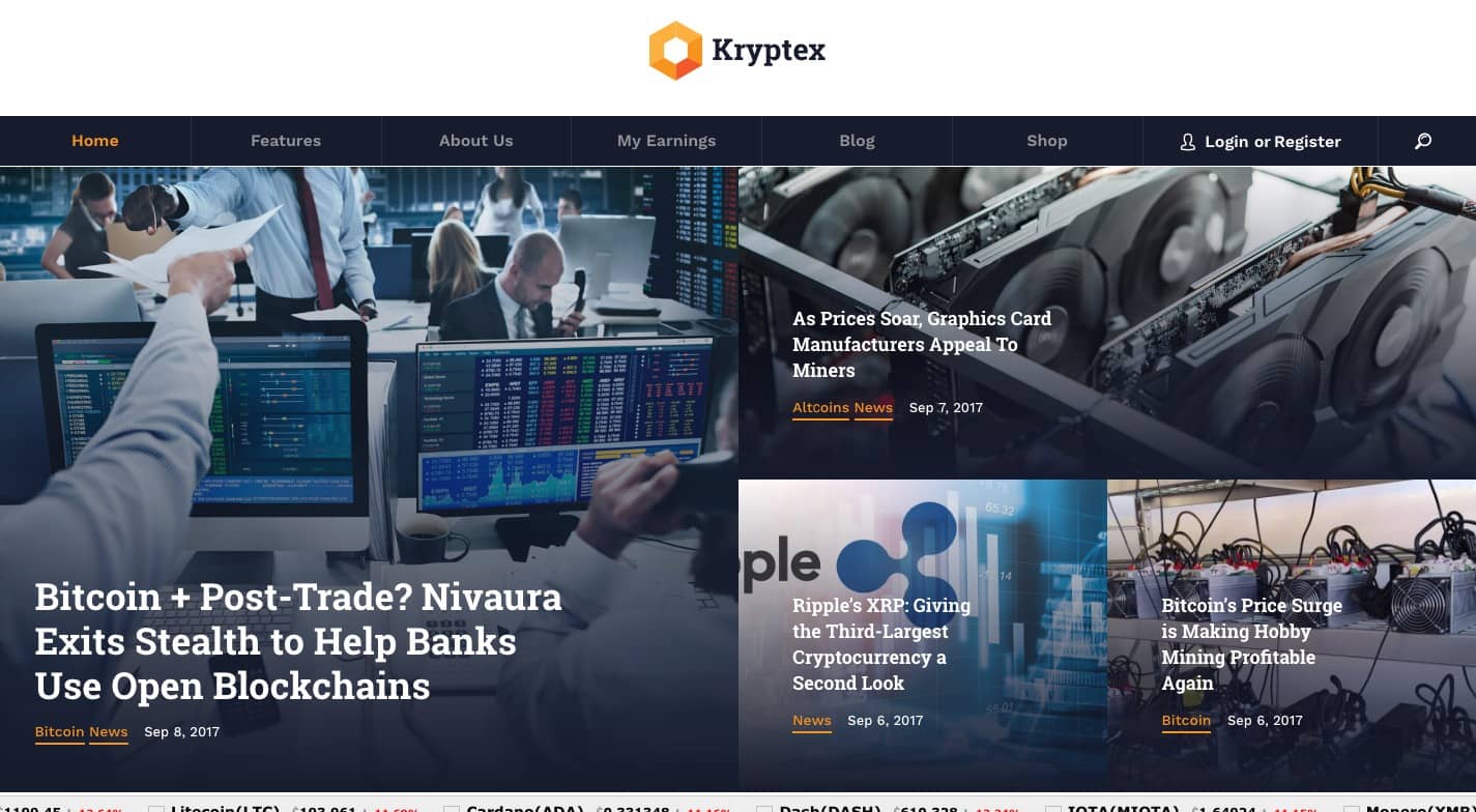 Kryptex WordPress Theme