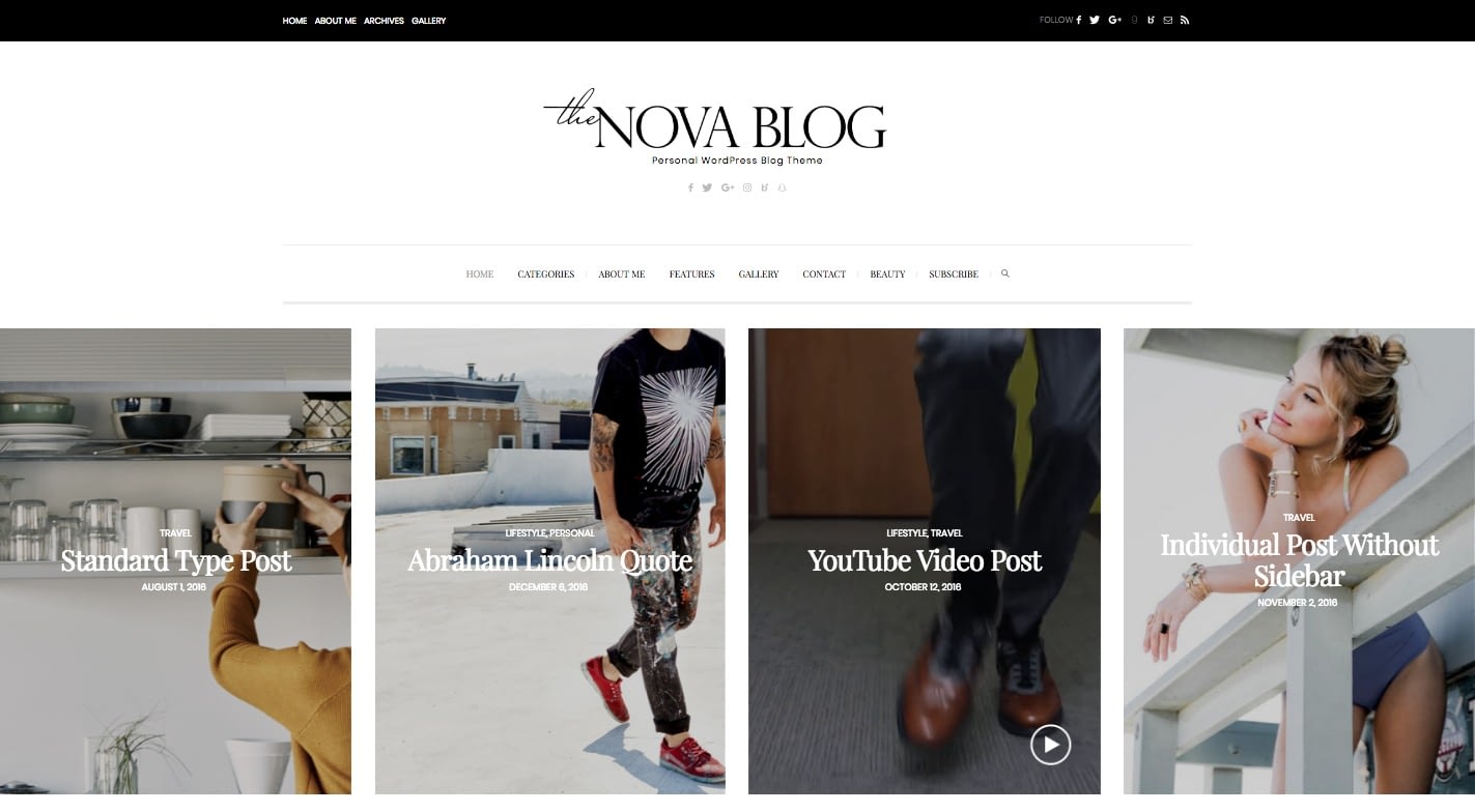 NovaBlog WordPress Theme
