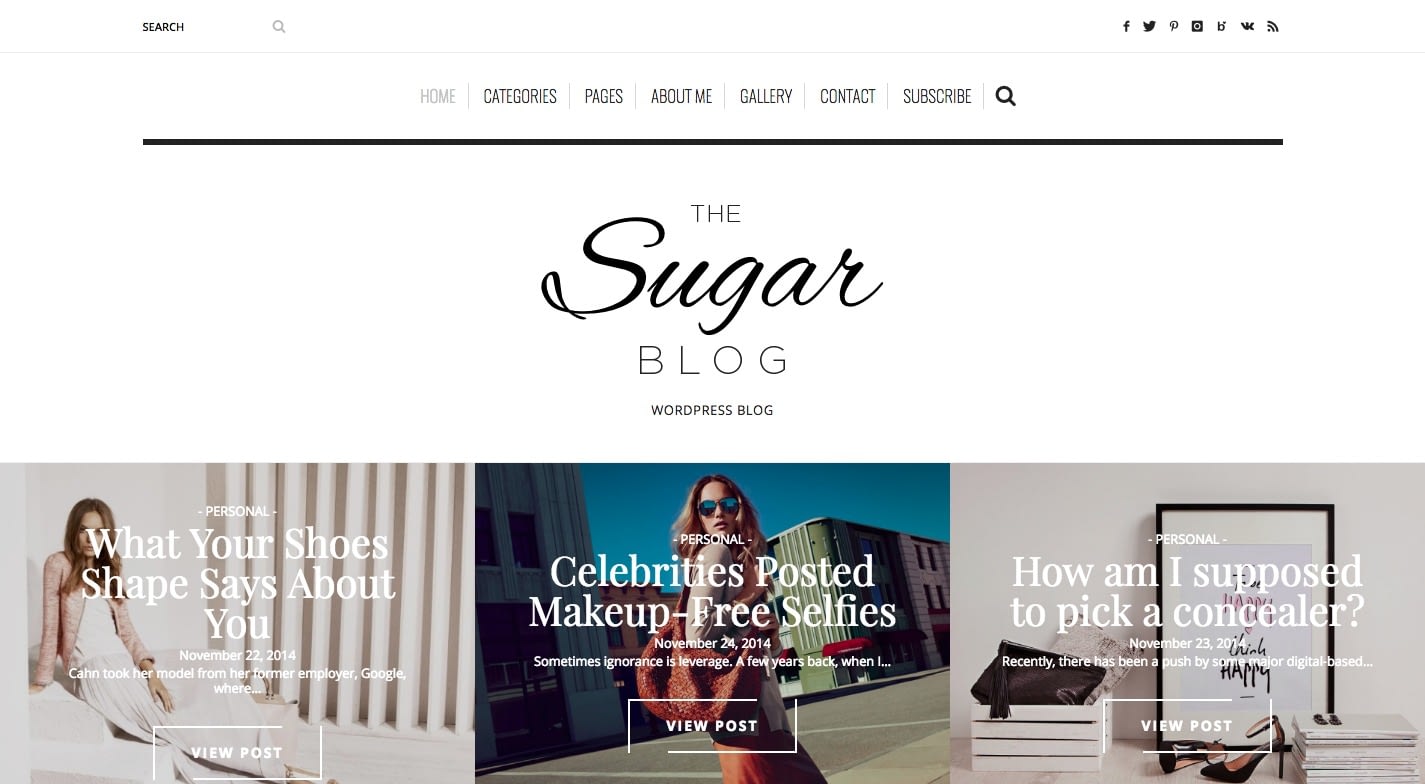 SugarBlog WordPress Theme