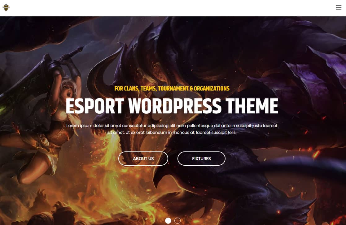eSport WordPress Theme