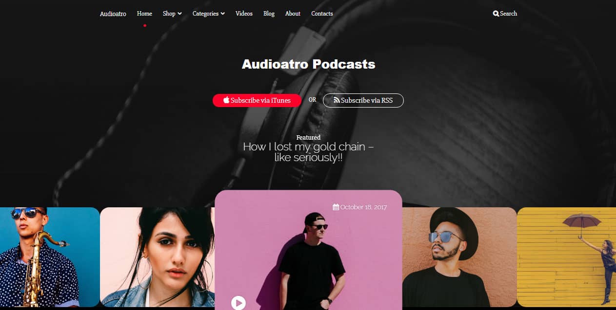 Audioatro WordPress Theme