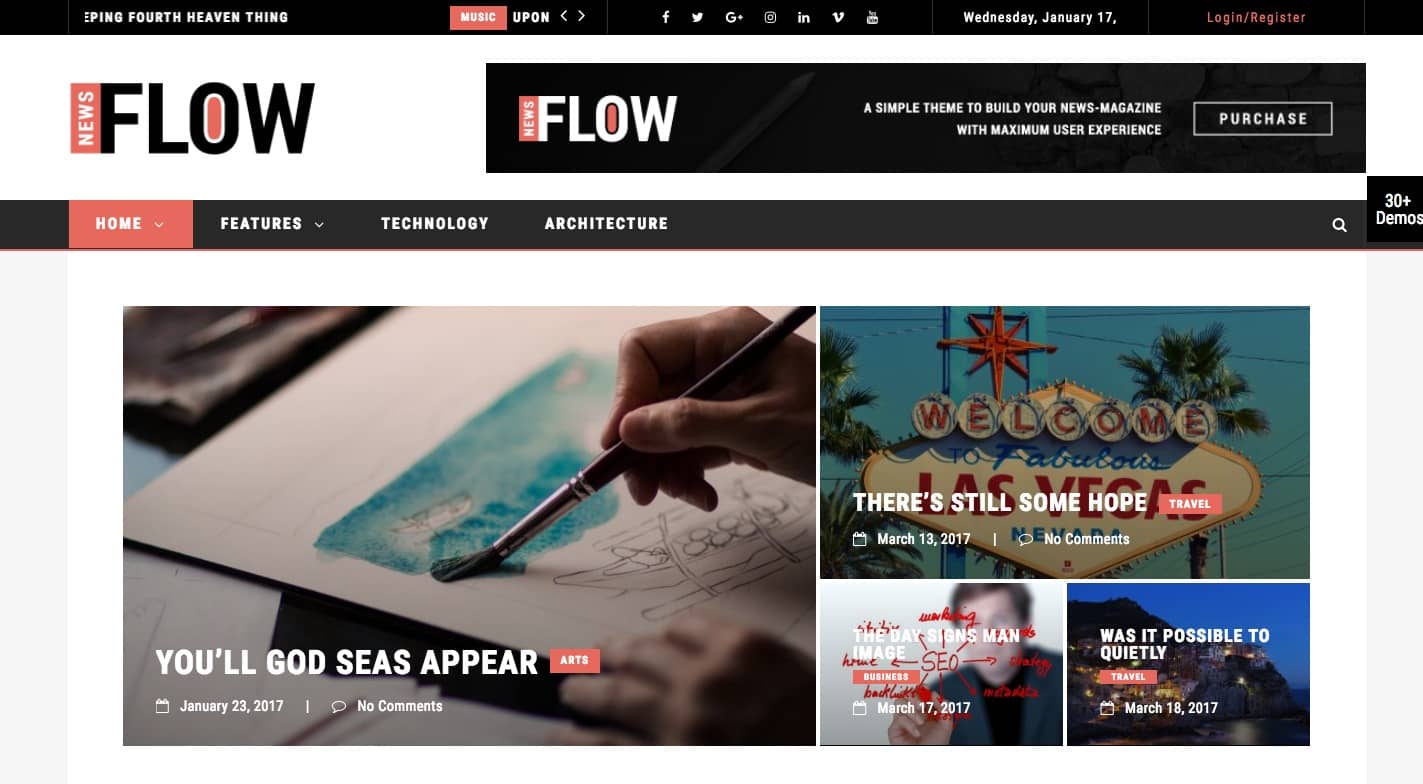 Flow News WordPress Theme