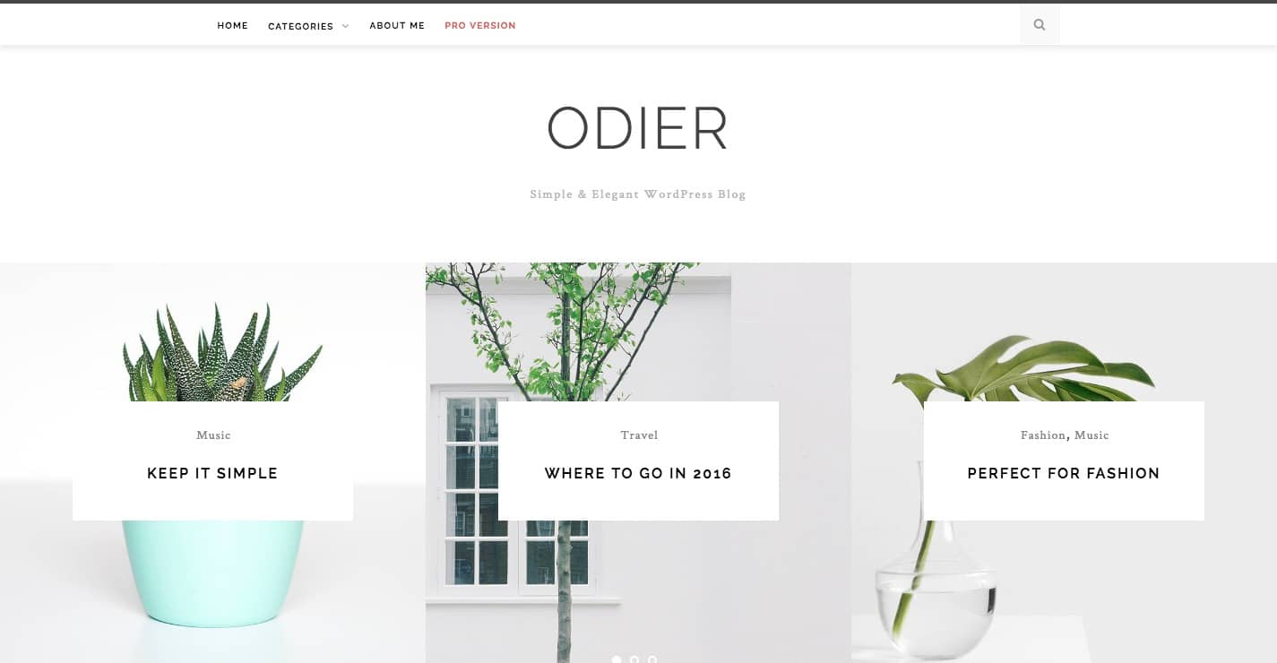 Odier Lite WordPress Theme